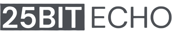 25Bit Echo logo — greyscale version